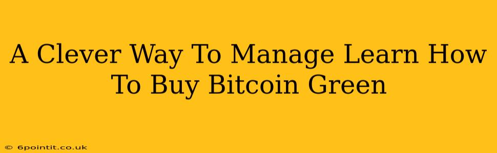 A Clever Way To Manage Learn How To Buy Bitcoin Green