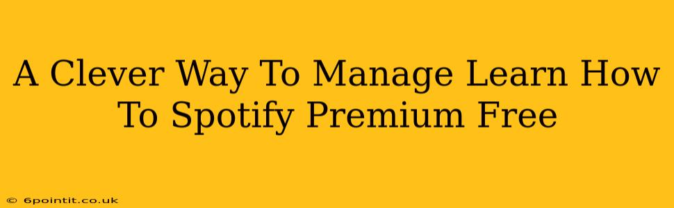 A Clever Way To Manage Learn How To Spotify Premium Free