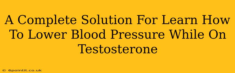 A Complete Solution For Learn How To Lower Blood Pressure While On Testosterone