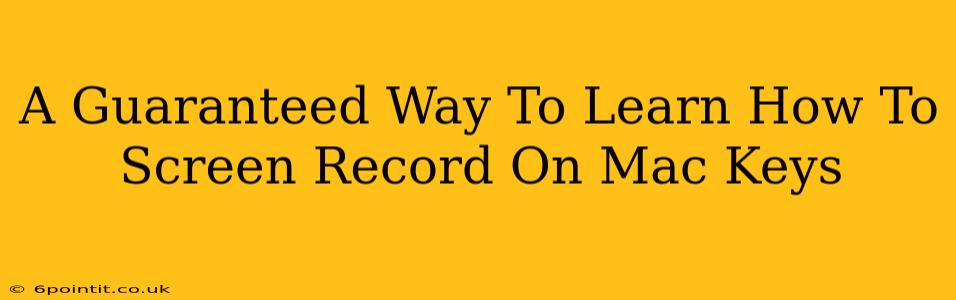 A Guaranteed Way To Learn How To Screen Record On Mac Keys