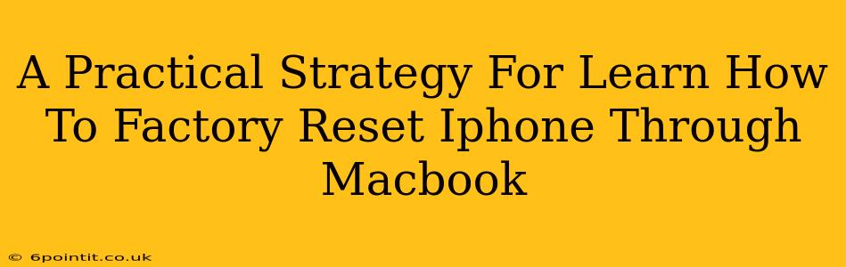 A Practical Strategy For Learn How To Factory Reset Iphone Through Macbook