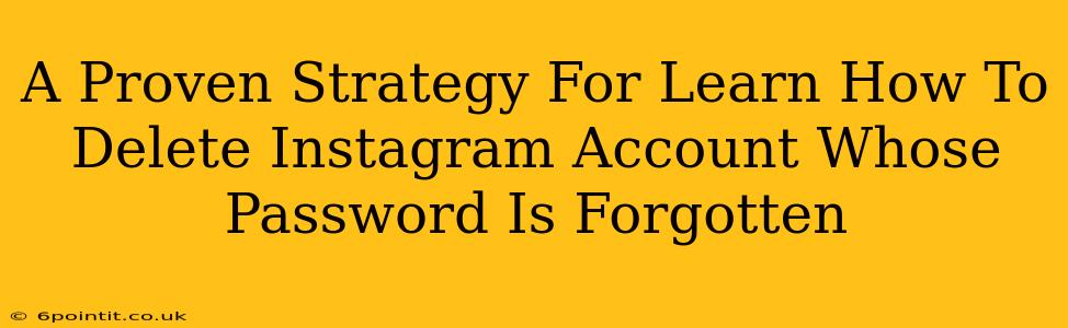 A Proven Strategy For Learn How To Delete Instagram Account Whose Password Is Forgotten