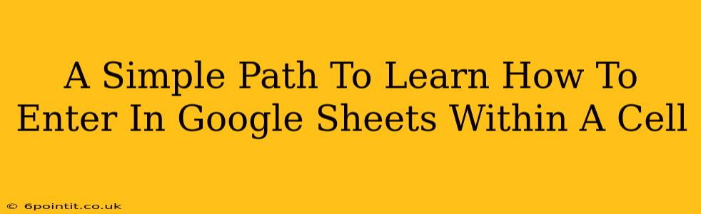 A Simple Path To Learn How To Enter In Google Sheets Within A Cell