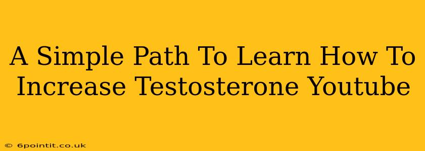 A Simple Path To Learn How To Increase Testosterone Youtube