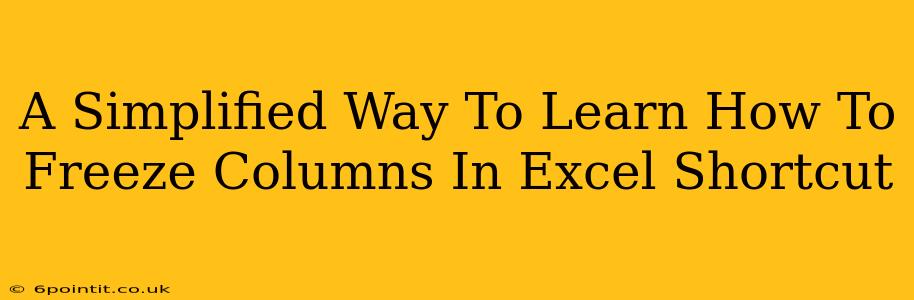 A Simplified Way To Learn How To Freeze Columns In Excel Shortcut