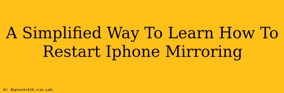 A Simplified Way To Learn How To Restart Iphone Mirroring