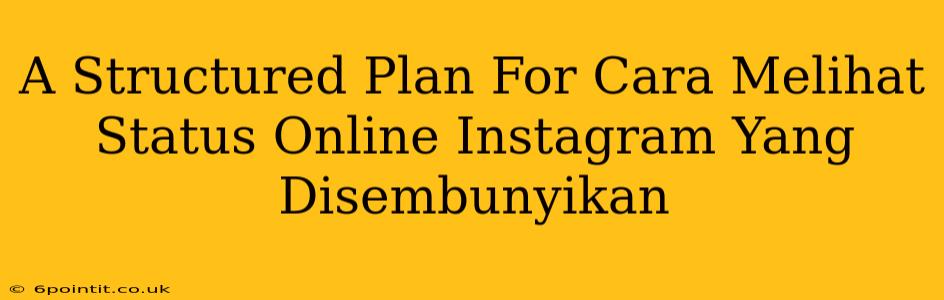 A Structured Plan For Cara Melihat Status Online Instagram Yang Disembunyikan