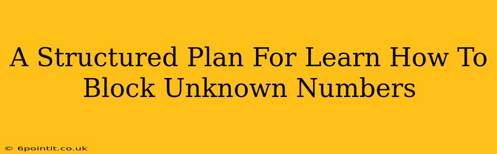 A Structured Plan For Learn How To Block Unknown Numbers