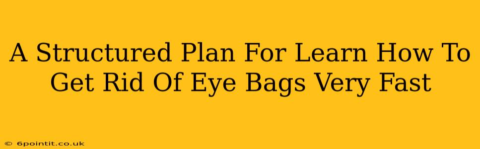 A Structured Plan For Learn How To Get Rid Of Eye Bags Very Fast