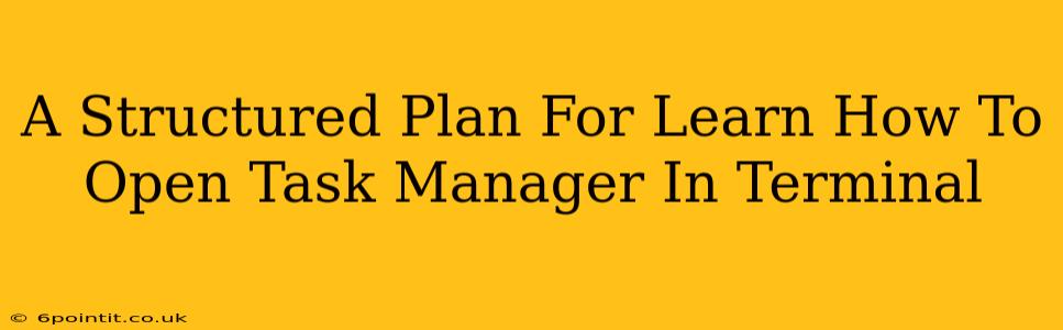 A Structured Plan For Learn How To Open Task Manager In Terminal
