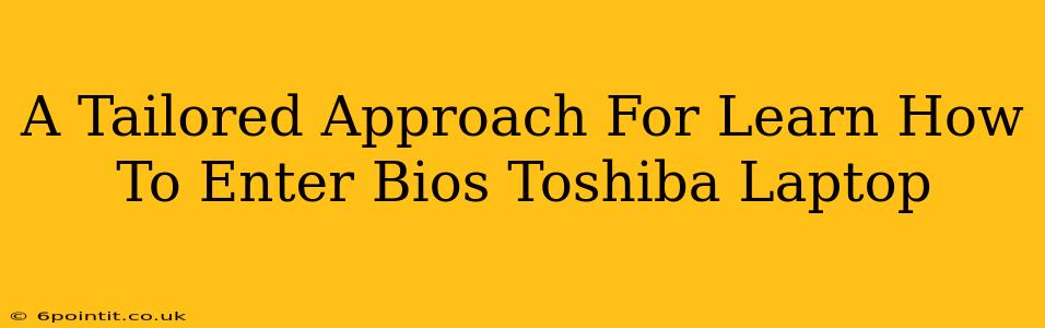 A Tailored Approach For Learn How To Enter Bios Toshiba Laptop