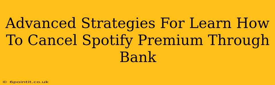 Advanced Strategies For Learn How To Cancel Spotify Premium Through Bank