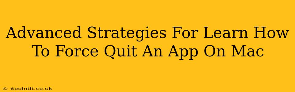 Advanced Strategies For Learn How To Force Quit An App On Mac