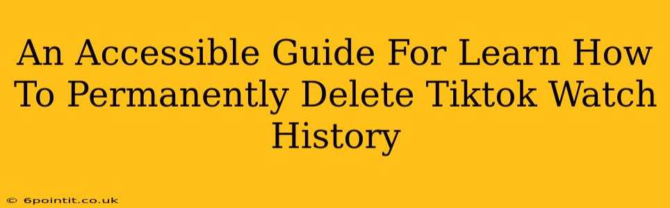 An Accessible Guide For Learn How To Permanently Delete Tiktok Watch History