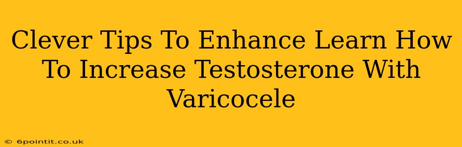 Clever Tips To Enhance Learn How To Increase Testosterone With Varicocele