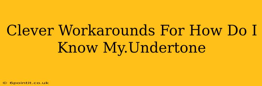 Clever Workarounds For How Do I Know My.Undertone