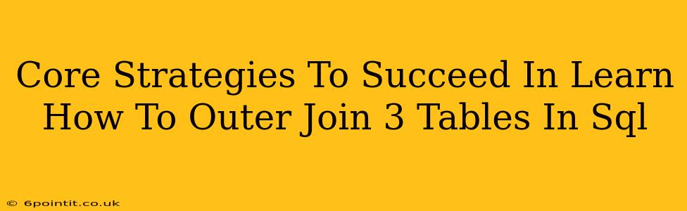 Core Strategies To Succeed In Learn How To Outer Join 3 Tables In Sql