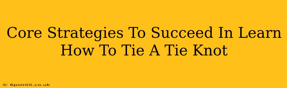 Core Strategies To Succeed In Learn How To Tie A Tie Knot