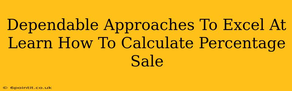 Dependable Approaches To Excel At Learn How To Calculate Percentage Sale