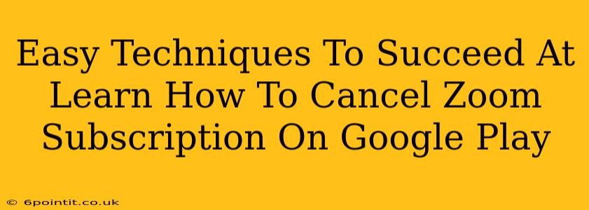 Easy Techniques To Succeed At Learn How To Cancel Zoom Subscription On Google Play