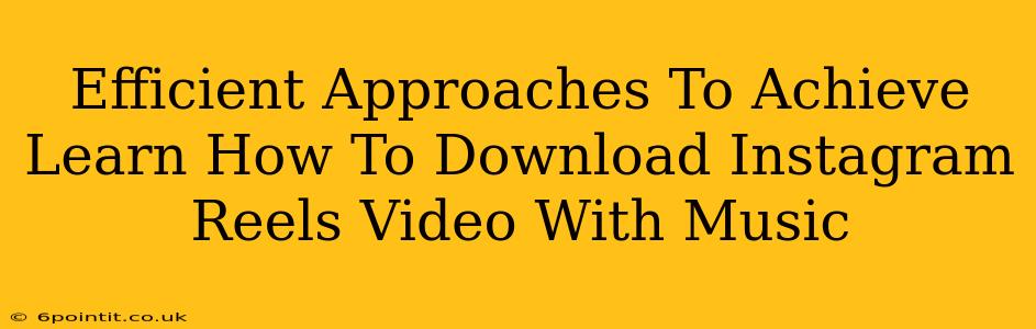 Efficient Approaches To Achieve Learn How To Download Instagram Reels Video With Music