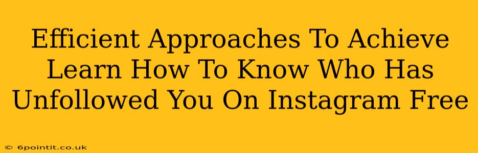 Efficient Approaches To Achieve Learn How To Know Who Has Unfollowed You On Instagram Free