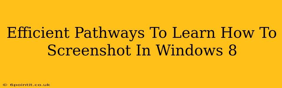 Efficient Pathways To Learn How To Screenshot In Windows 8