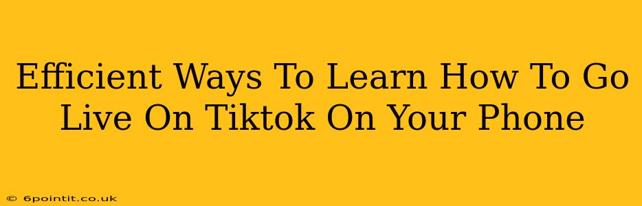 Efficient Ways To Learn How To Go Live On Tiktok On Your Phone