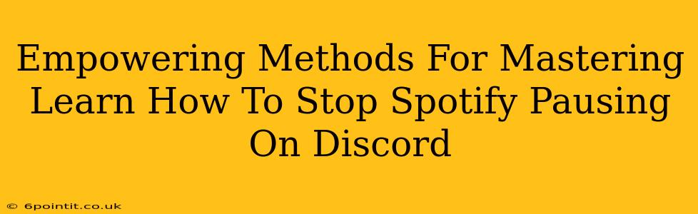 Empowering Methods For Mastering Learn How To Stop Spotify Pausing On Discord