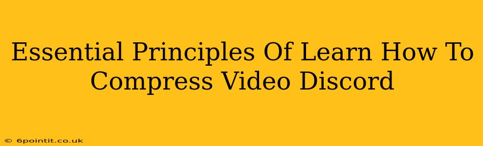 Essential Principles Of Learn How To Compress Video Discord