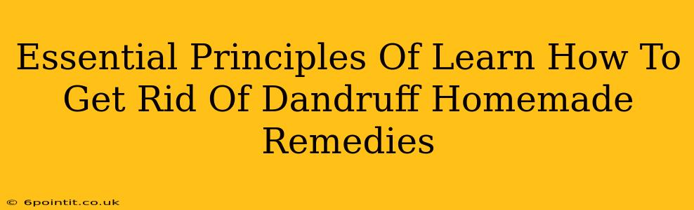 Essential Principles Of Learn How To Get Rid Of Dandruff Homemade Remedies