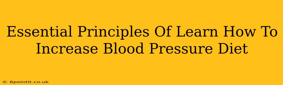 Essential Principles Of Learn How To Increase Blood Pressure Diet