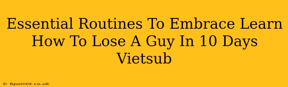 Essential Routines To Embrace Learn How To Lose A Guy In 10 Days Vietsub