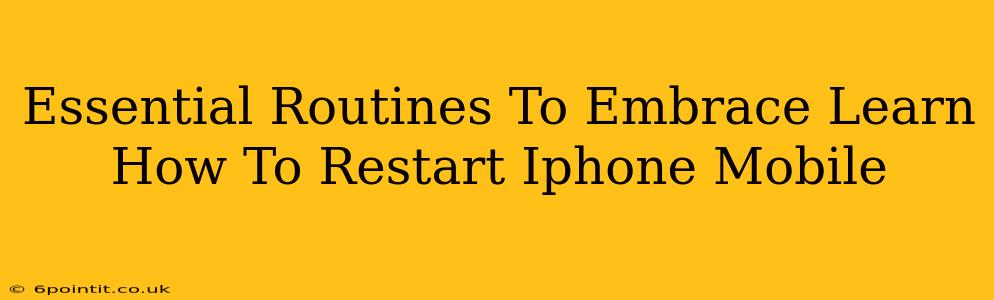 Essential Routines To Embrace Learn How To Restart Iphone Mobile