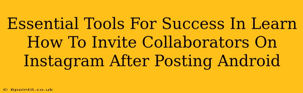 Essential Tools For Success In Learn How To Invite Collaborators On Instagram After Posting Android