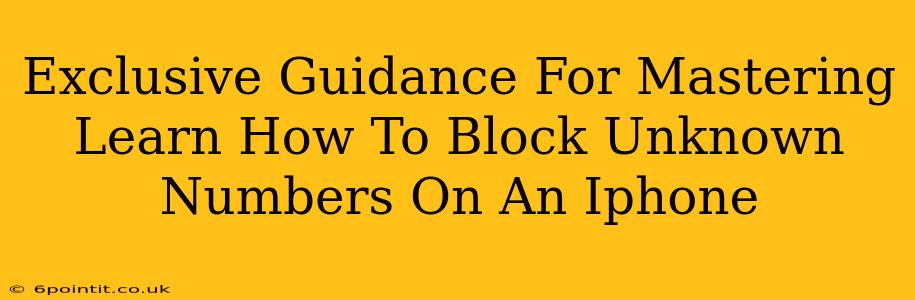 Exclusive Guidance For Mastering Learn How To Block Unknown Numbers On An Iphone