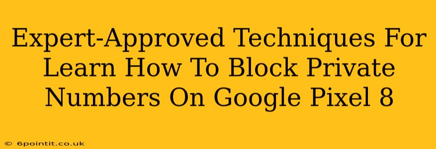 Expert-Approved Techniques For Learn How To Block Private Numbers On Google Pixel 8