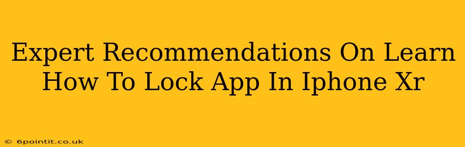 Expert Recommendations On Learn How To Lock App In Iphone Xr