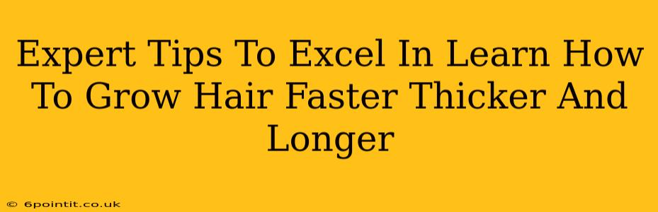 Expert Tips To Excel In Learn How To Grow Hair Faster Thicker And Longer