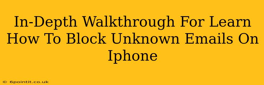 In-Depth Walkthrough For Learn How To Block Unknown Emails On Iphone