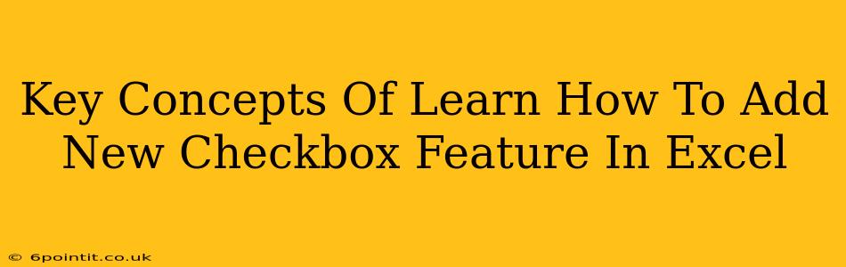 Key Concepts Of Learn How To Add New Checkbox Feature In Excel