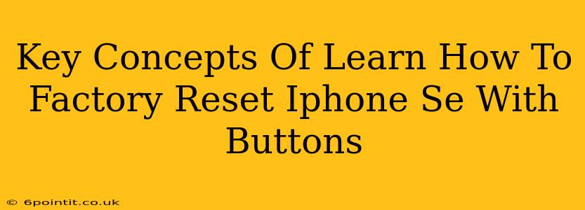 Key Concepts Of Learn How To Factory Reset Iphone Se With Buttons