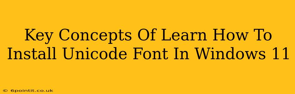 Key Concepts Of Learn How To Install Unicode Font In Windows 11