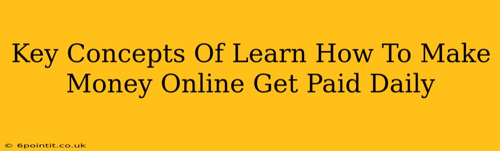 Key Concepts Of Learn How To Make Money Online Get Paid Daily