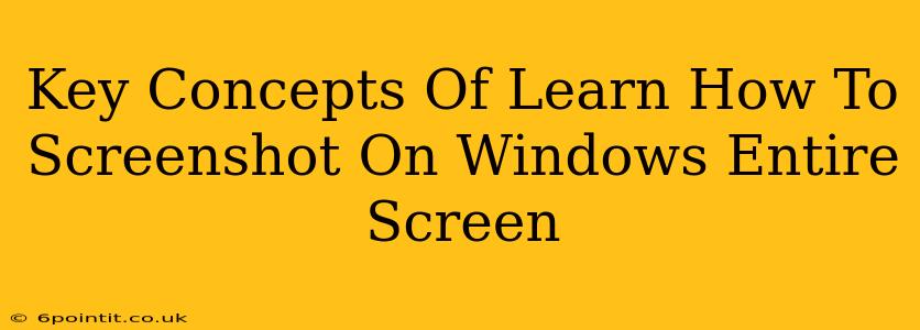 Key Concepts Of Learn How To Screenshot On Windows Entire Screen