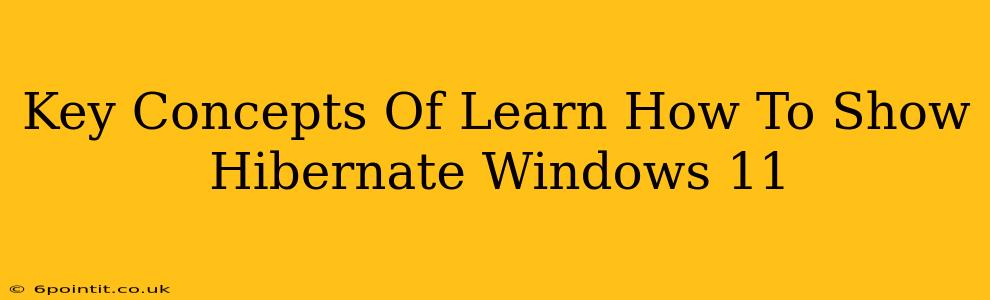 Key Concepts Of Learn How To Show Hibernate Windows 11