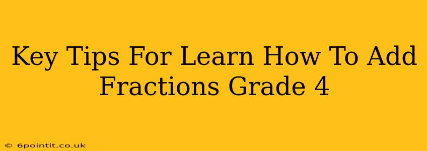 Key Tips For Learn How To Add Fractions Grade 4