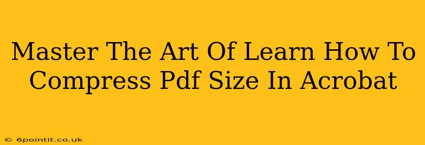 Master The Art Of Learn How To Compress Pdf Size In Acrobat