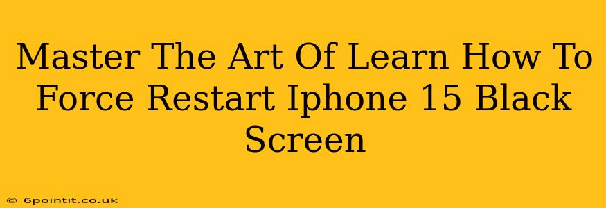 Master The Art Of Learn How To Force Restart Iphone 15 Black Screen