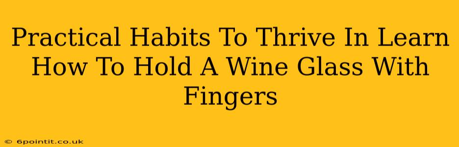 Practical Habits To Thrive In Learn How To Hold A Wine Glass With Fingers